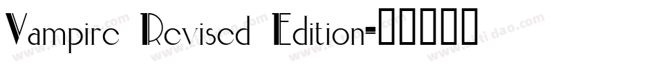 Vampire Revised Edition字体转换